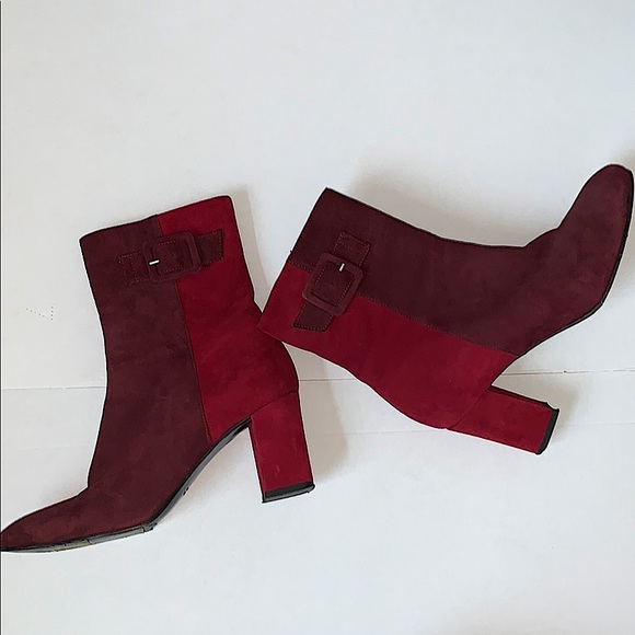 Aquatalia Shoes - Aquatalia suede color block booties